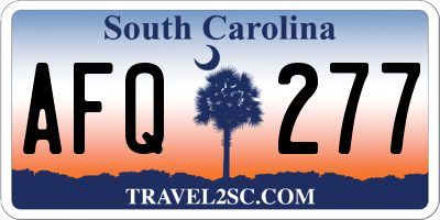 SC license plate AFQ277