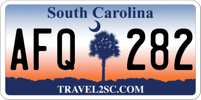 SC license plate AFQ282