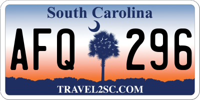 SC license plate AFQ296