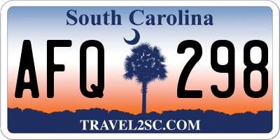 SC license plate AFQ298