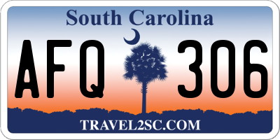 SC license plate AFQ306