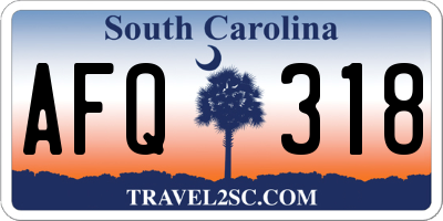 SC license plate AFQ318