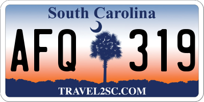 SC license plate AFQ319