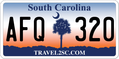 SC license plate AFQ320
