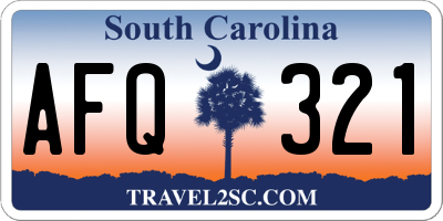 SC license plate AFQ321