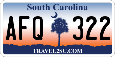 SC license plate AFQ322