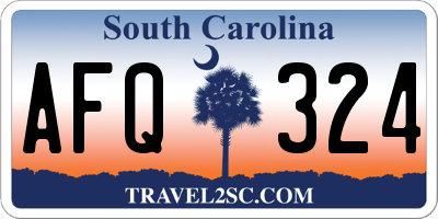 SC license plate AFQ324