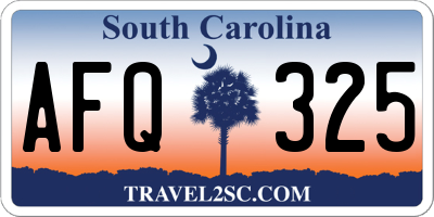 SC license plate AFQ325