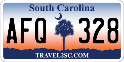 SC license plate AFQ328