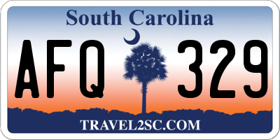 SC license plate AFQ329