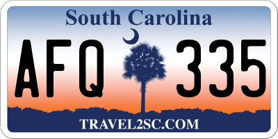SC license plate AFQ335