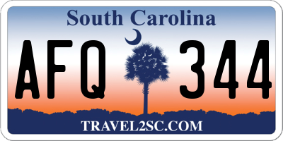 SC license plate AFQ344