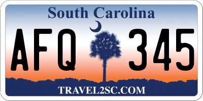 SC license plate AFQ345
