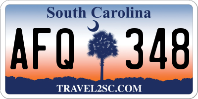 SC license plate AFQ348