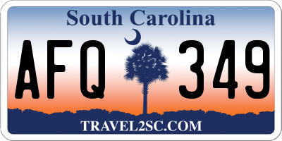 SC license plate AFQ349