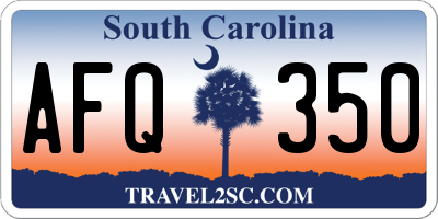 SC license plate AFQ350