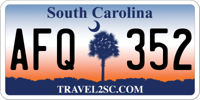 SC license plate AFQ352
