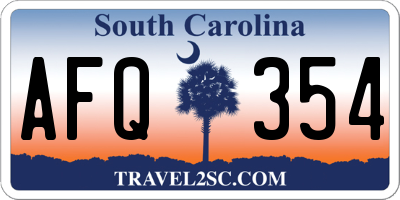 SC license plate AFQ354