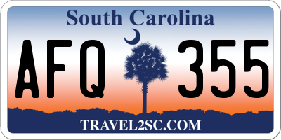 SC license plate AFQ355