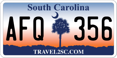 SC license plate AFQ356