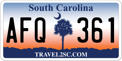 SC license plate AFQ361
