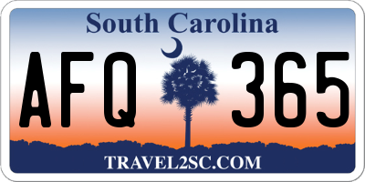 SC license plate AFQ365