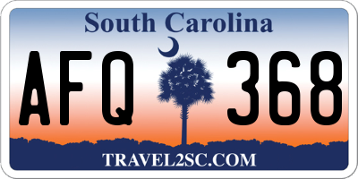 SC license plate AFQ368