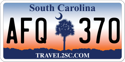 SC license plate AFQ370