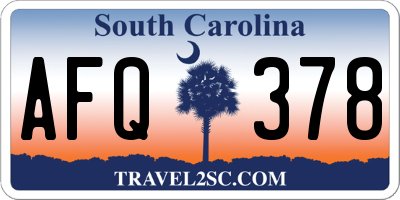 SC license plate AFQ378