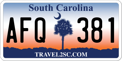 SC license plate AFQ381