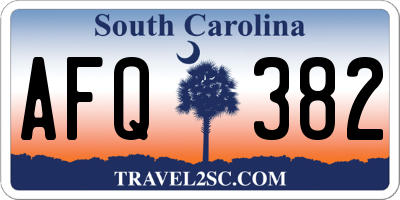 SC license plate AFQ382