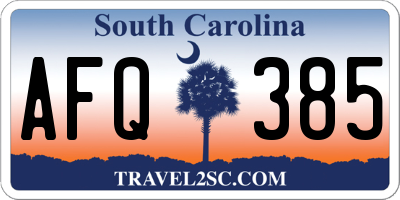 SC license plate AFQ385