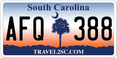 SC license plate AFQ388