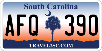 SC license plate AFQ390