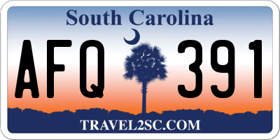 SC license plate AFQ391