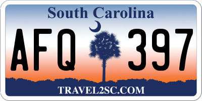 SC license plate AFQ397