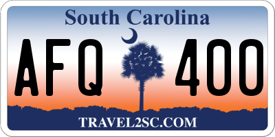 SC license plate AFQ400