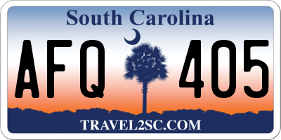 SC license plate AFQ405