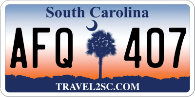SC license plate AFQ407