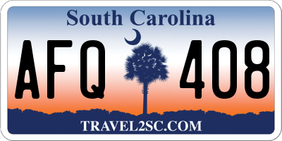 SC license plate AFQ408