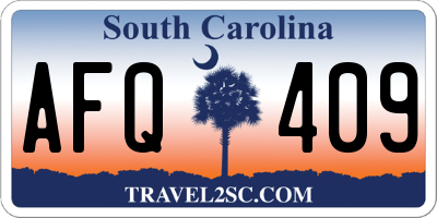 SC license plate AFQ409
