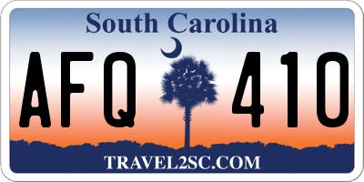 SC license plate AFQ410