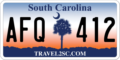 SC license plate AFQ412