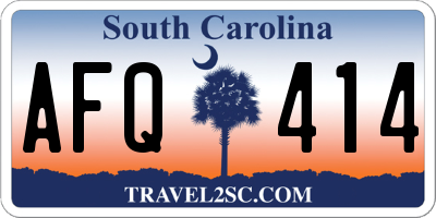 SC license plate AFQ414