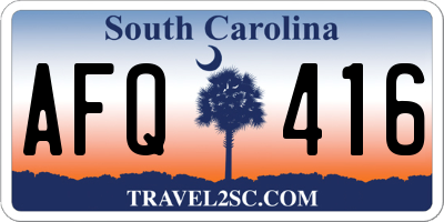SC license plate AFQ416