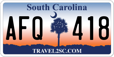 SC license plate AFQ418