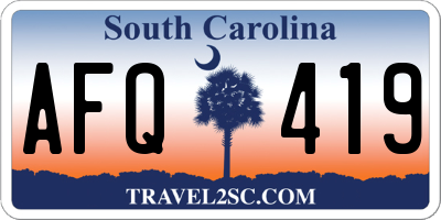 SC license plate AFQ419