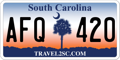 SC license plate AFQ420