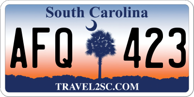 SC license plate AFQ423