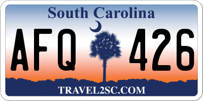SC license plate AFQ426